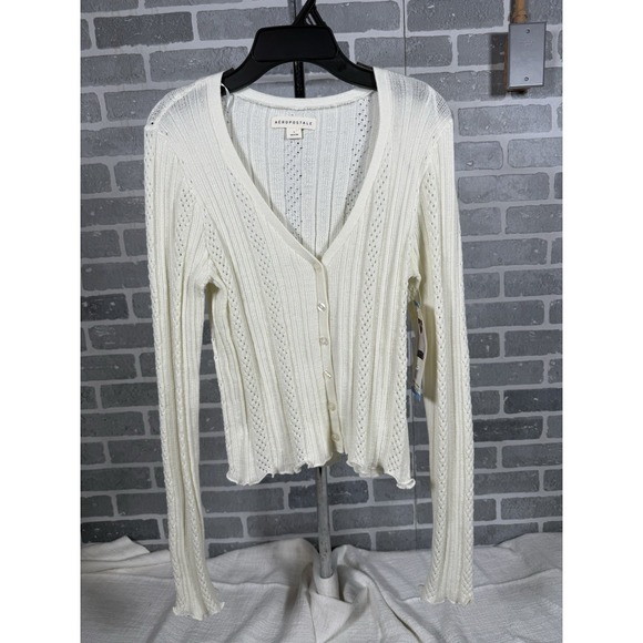Aeropostale Sweaters - Aeropostale Long Sleeve Cropped Cardigan Women's L NWT!!